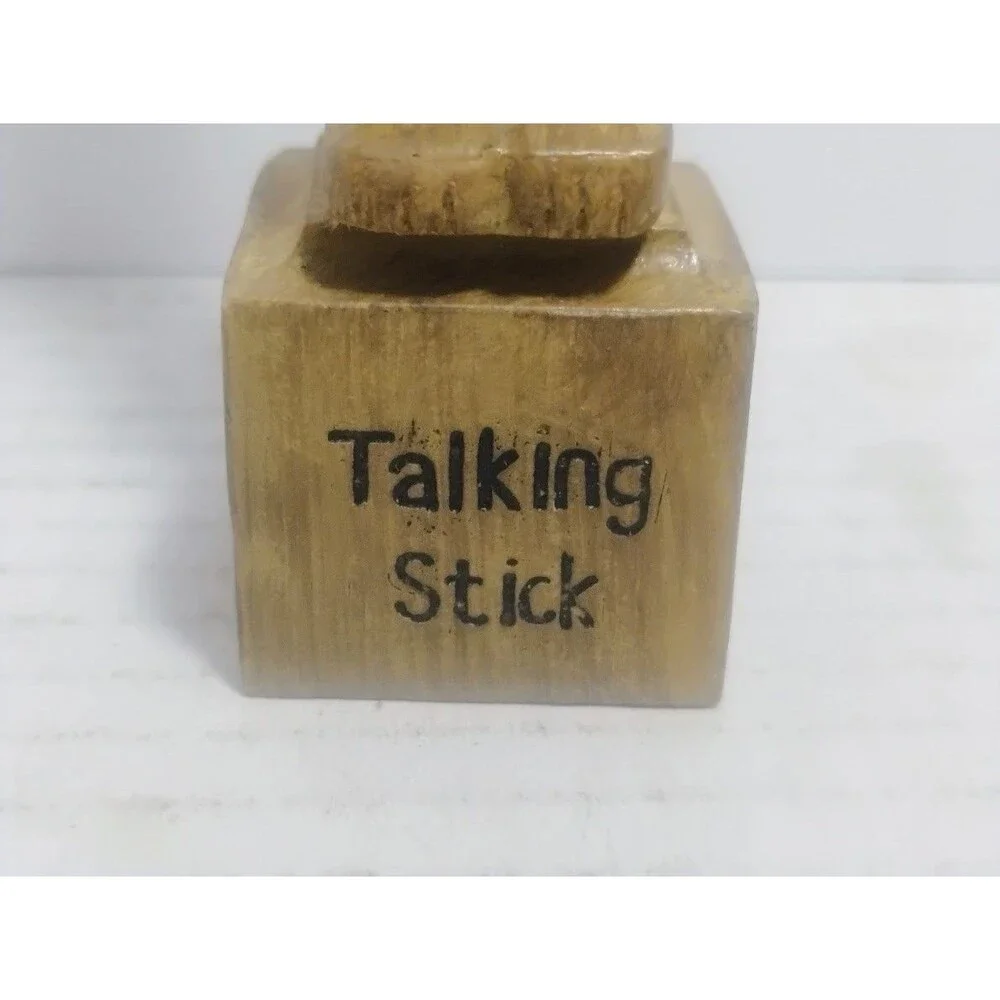FRANKLIN COVEY RESIN CARVED MOTIVATIONAL TOTEM POLE TALKING STICK